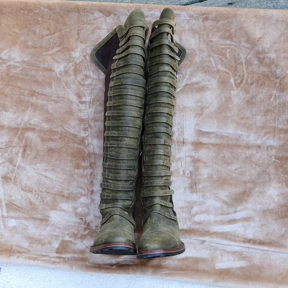 Vero Cuoio knee high suede tall boots Areaforte sz 36 - Picture 5 of 10